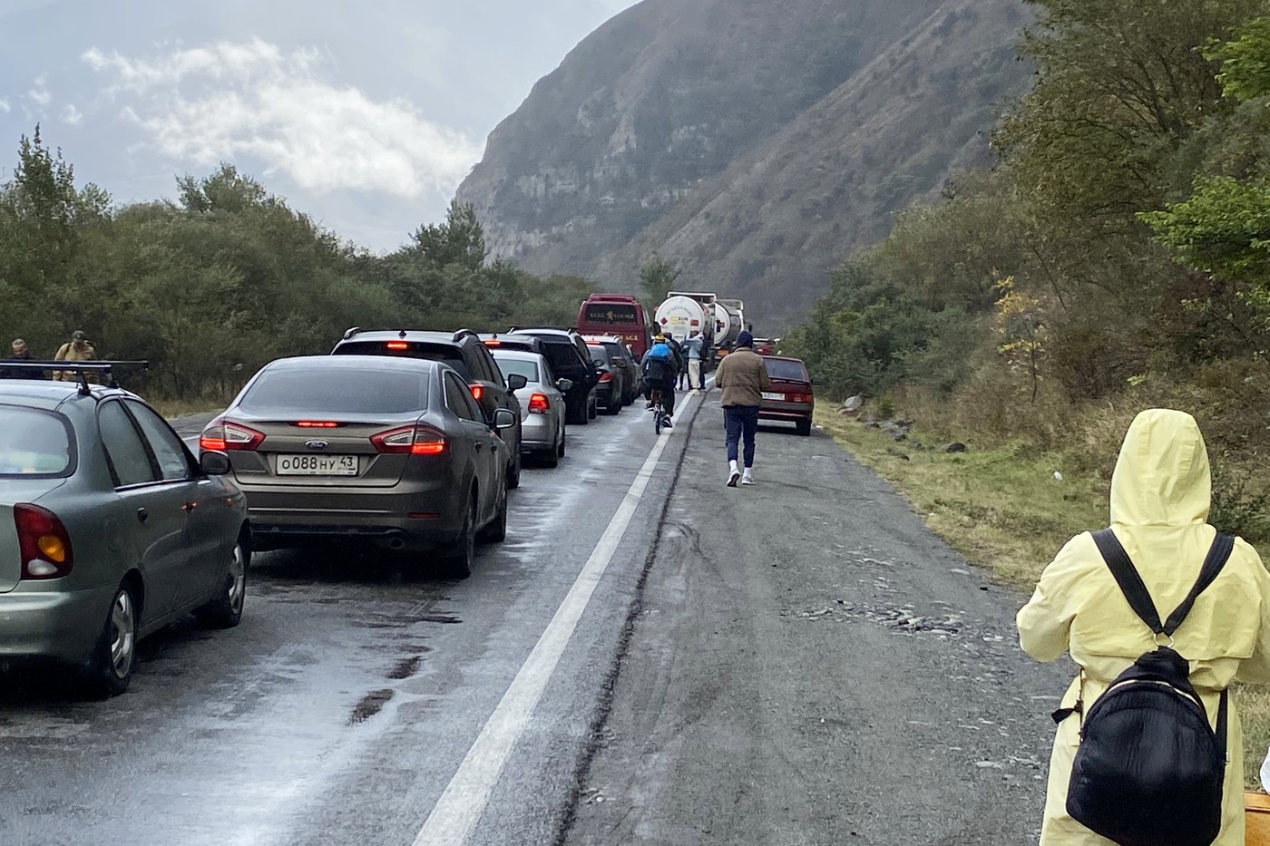 Gneča na meji med Gruzijo in Rusijo ob mobilizaciji leta 2022