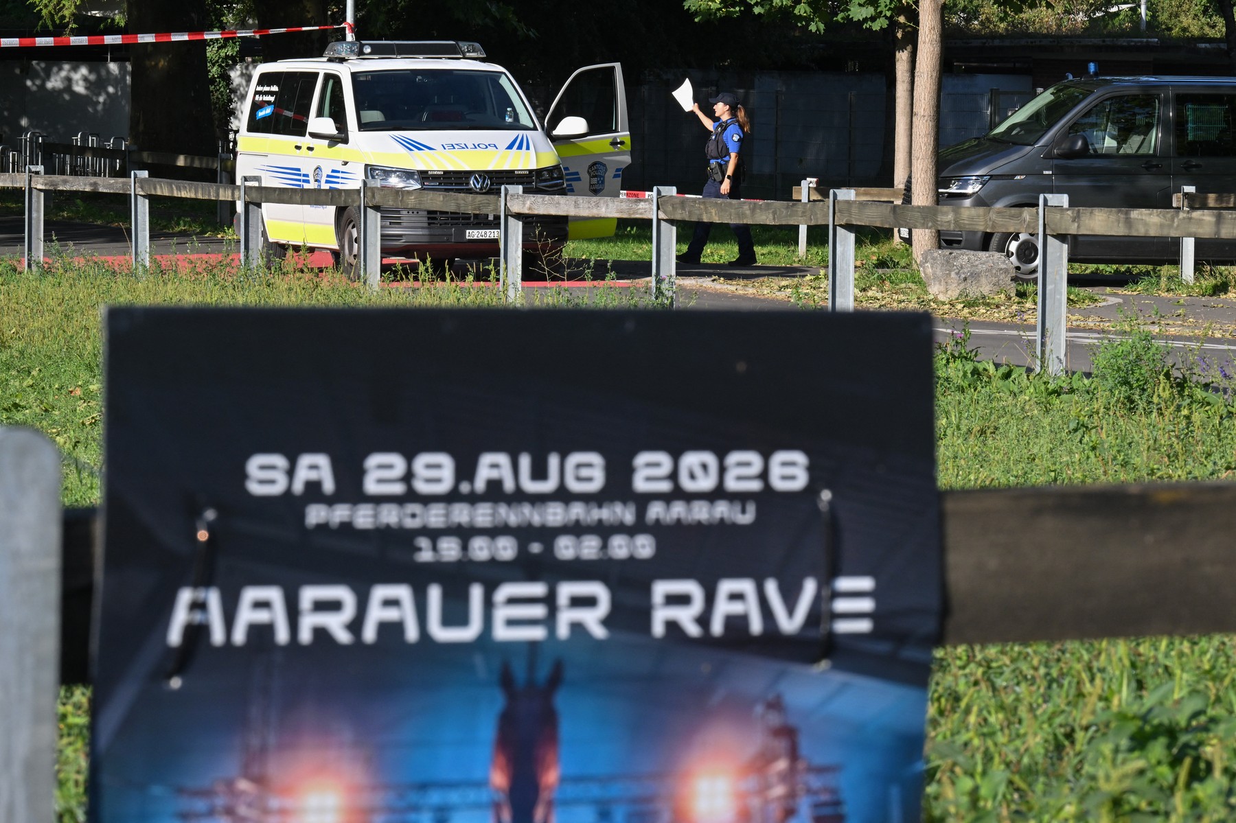Prizor iz Aarau, kjer so odjeknili streli