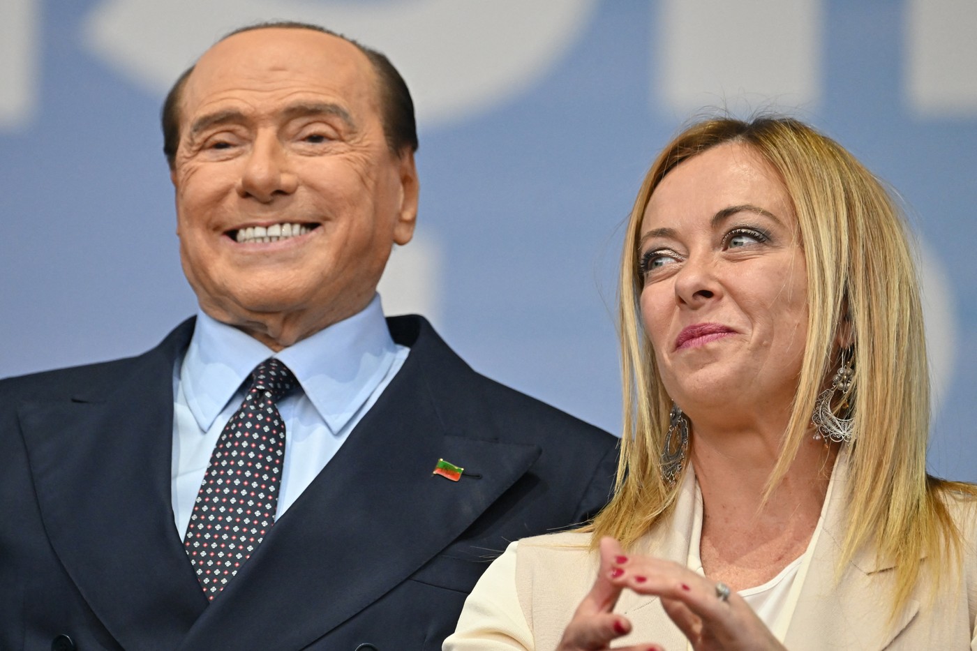 Silvio Berlusconi in Giorgia Meloni