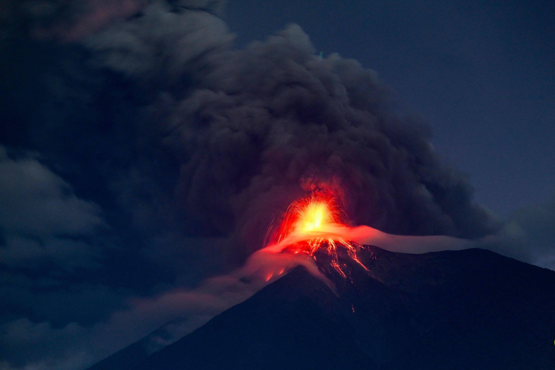 - Fuego volcano erupts in Alotenango, some 65 kilometers southwest of Guatemala City