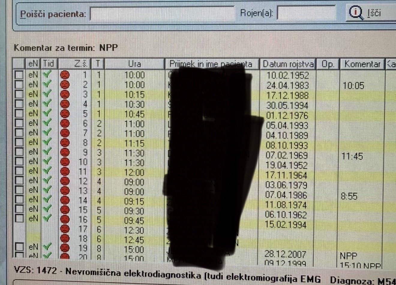 Evidenca pregledov