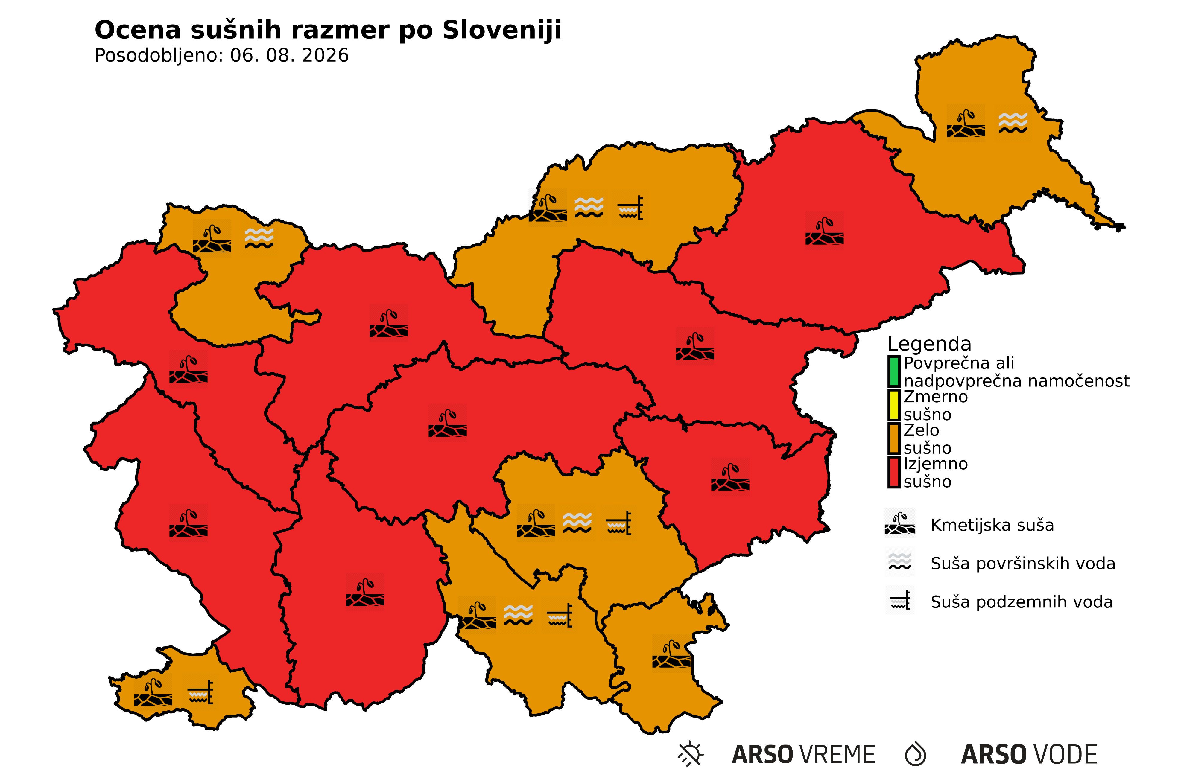 Zemljevid sušnih razmer