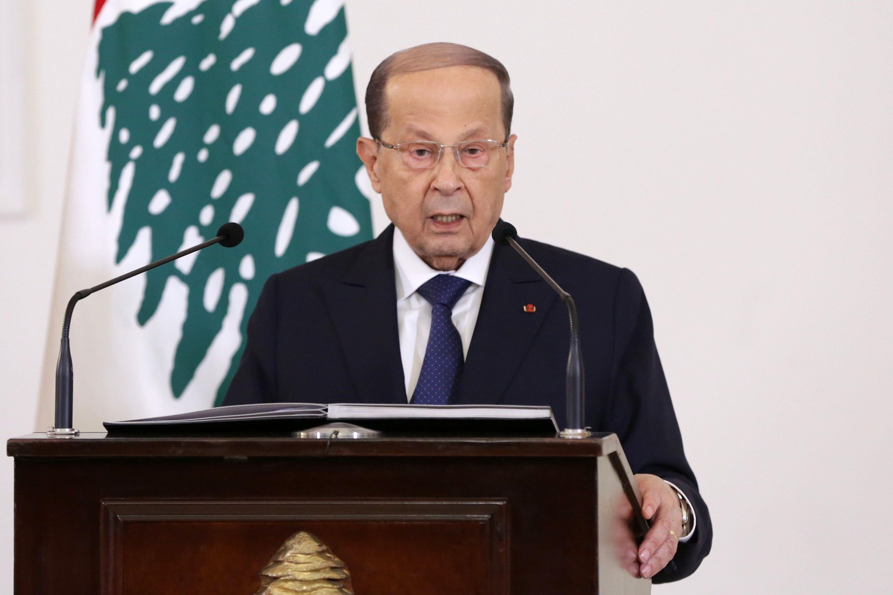 Nekdanji libanonski predsednik Michel Aoun
