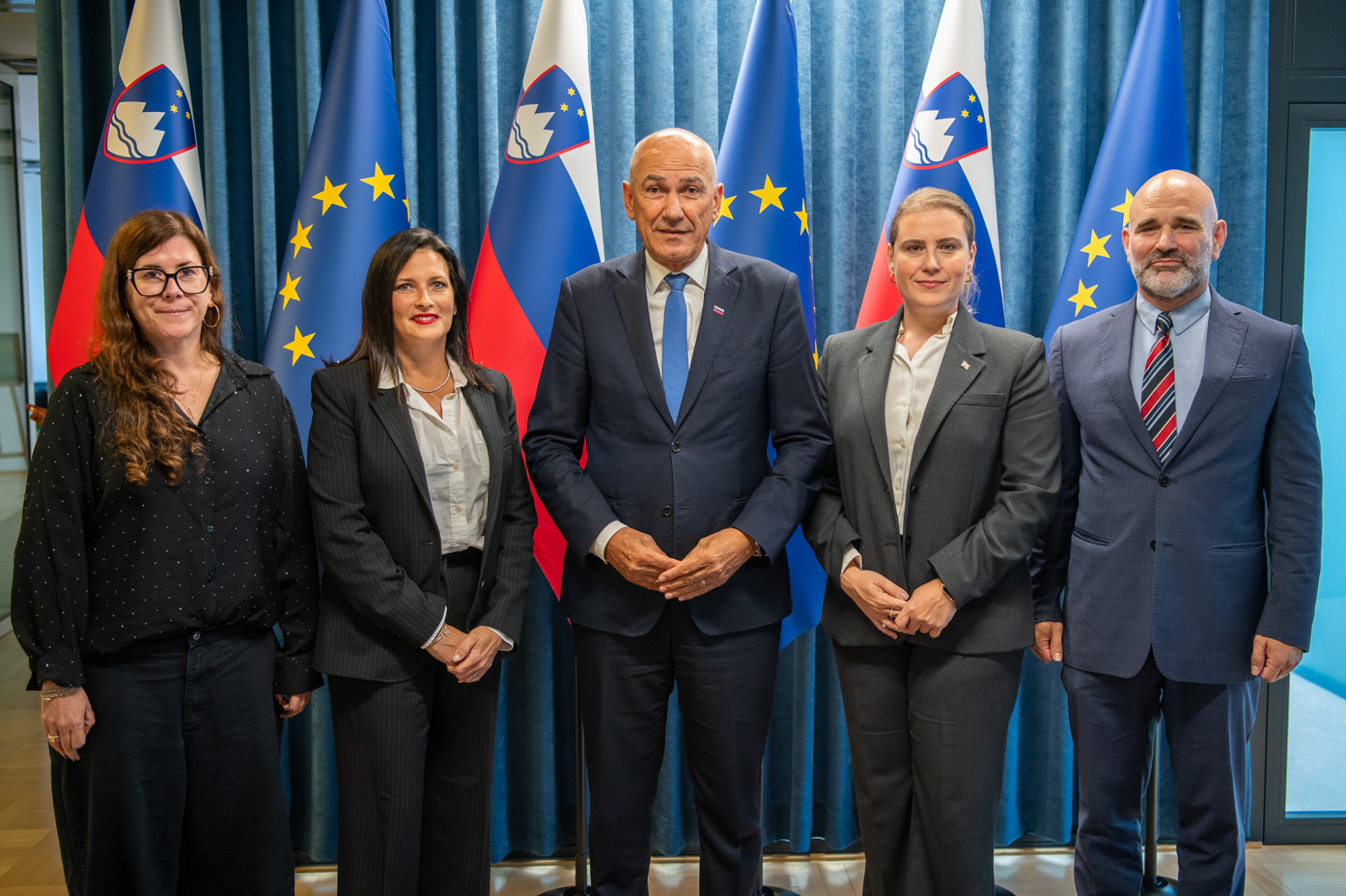 Janez Janša s predstavniki Svetovnega judovskega kongresa