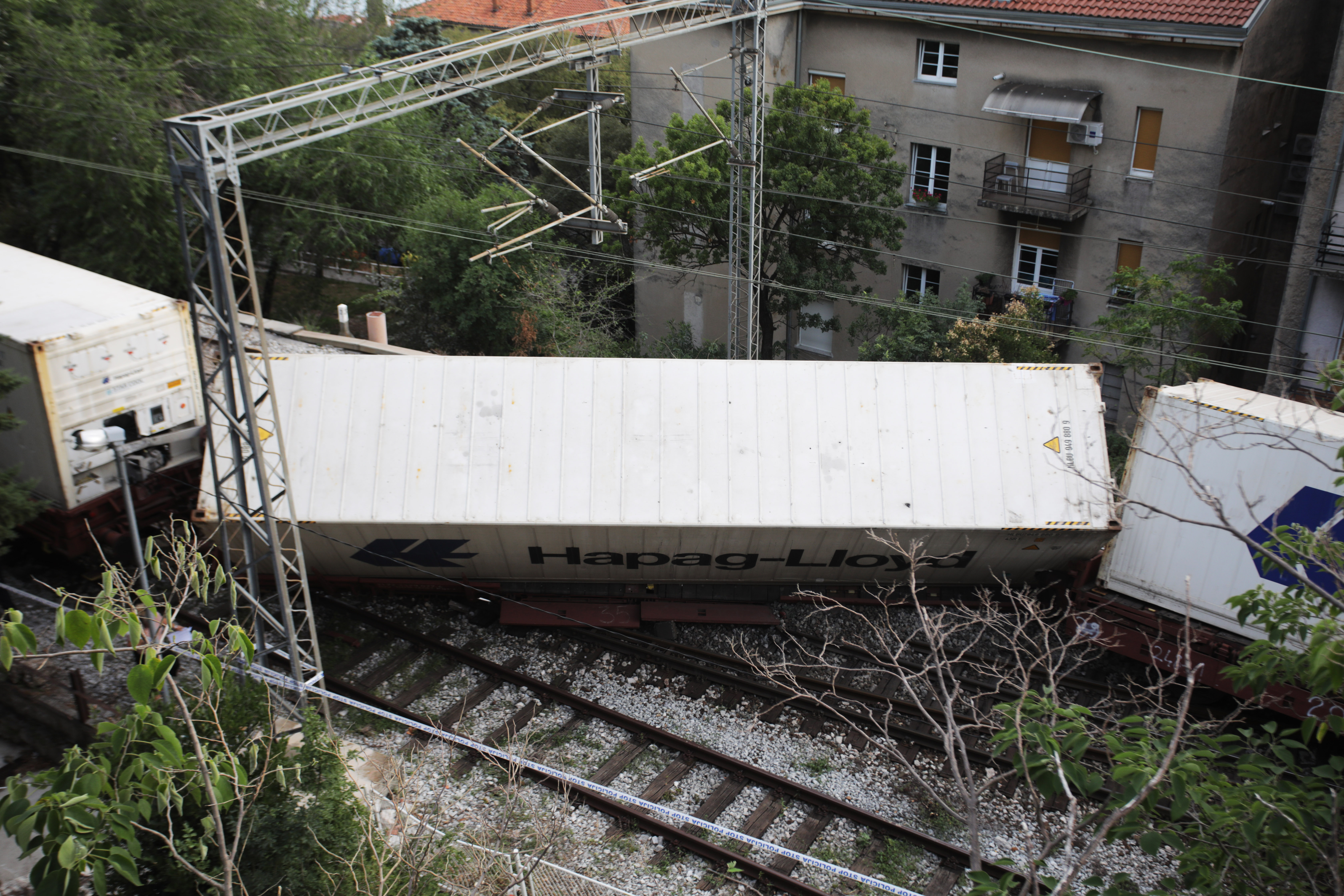 Hrvaška , Rijeka, 02.09.2026, 02.september 2026 Na progi Reka–Zagreb sta se pri postaji Pećine iztirila dva vagona tovornega vlaka. Foto: Goran Kovačić/PIXSELL/BOBO