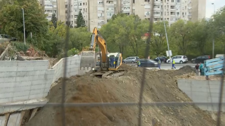 Gradbišče v Beogradu