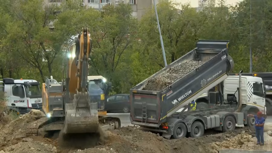 Gradbišče v Beogradu