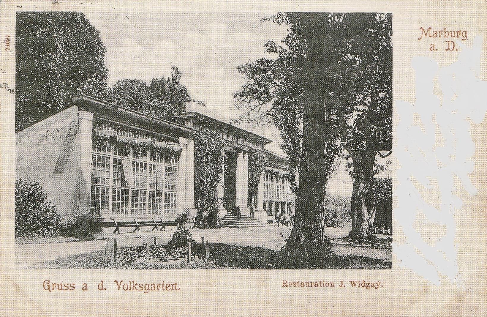 Stara razglednica in fotografija in prvotne vile Langer