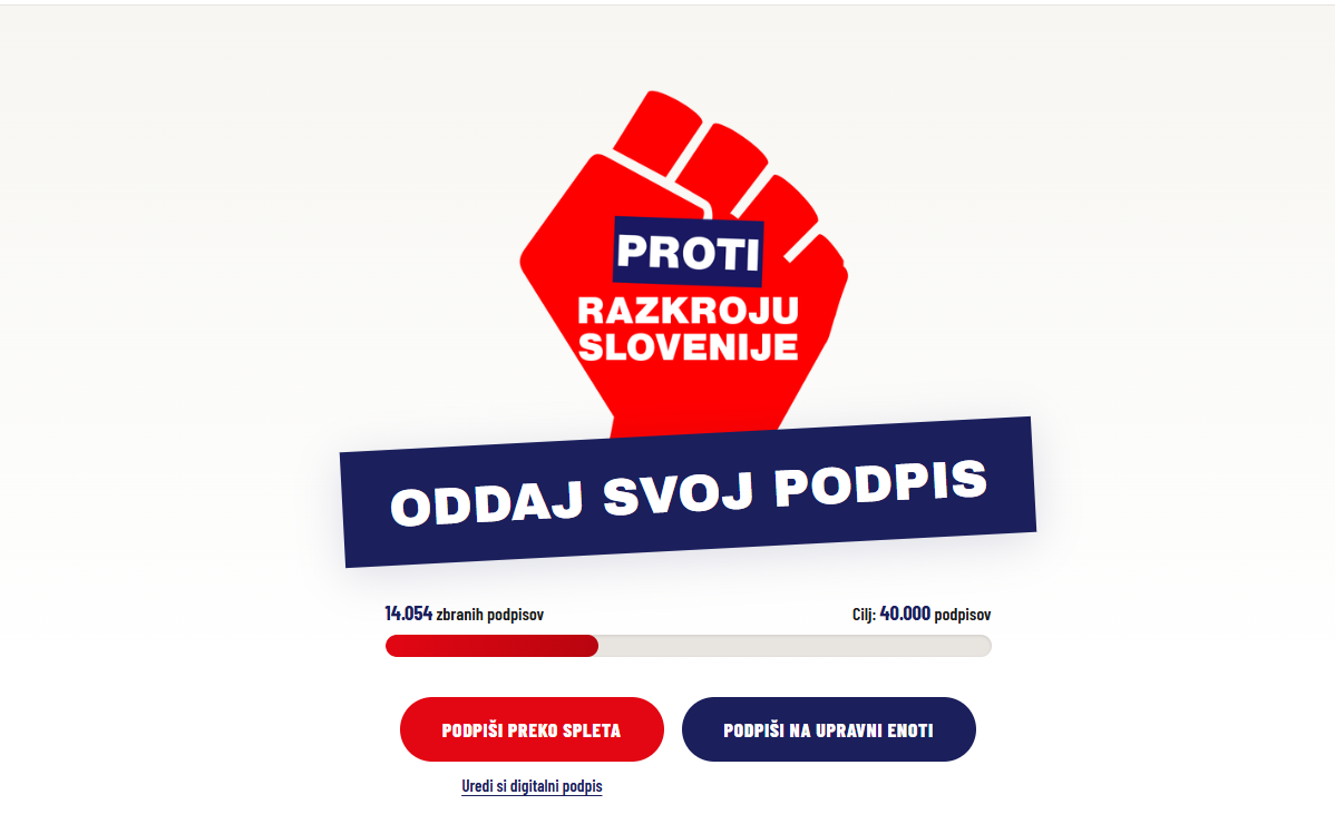 Zbiranje podpisov za referendum o interventnem zakonu