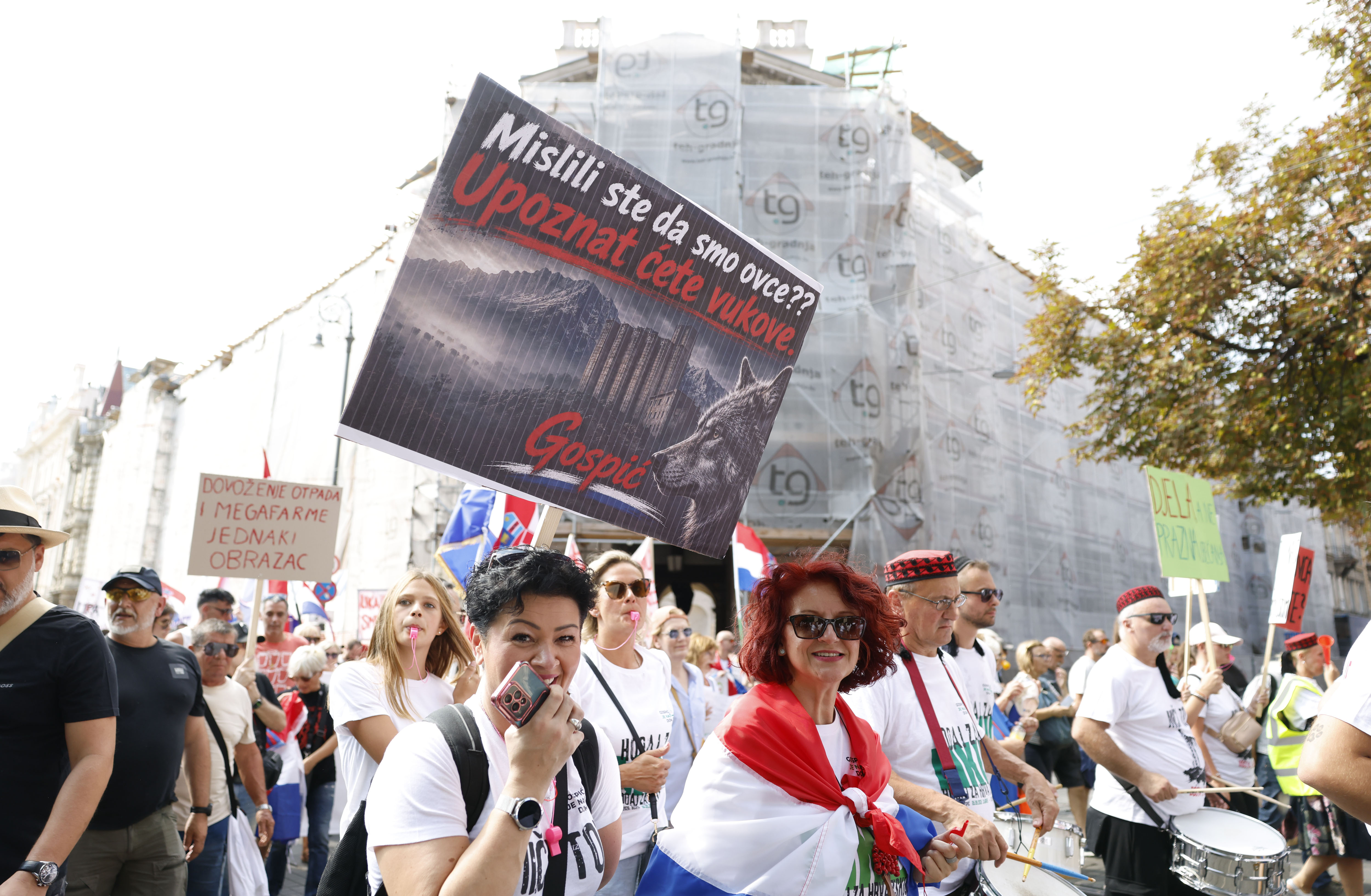 Protest za Liko v Zagrebu