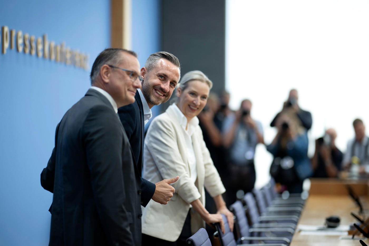 Tino Chrupalla,  Ulrich Siegmund, Alice Weidel