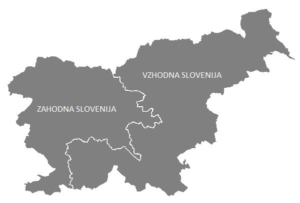 Vzhodna in zahodna Slovenija