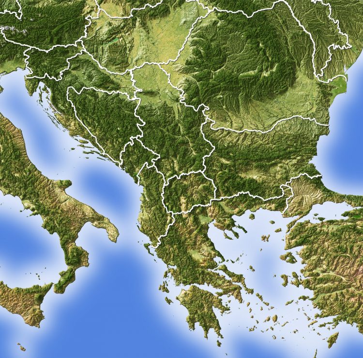 Balkan mapa