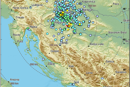 Potres na območju Petrinje