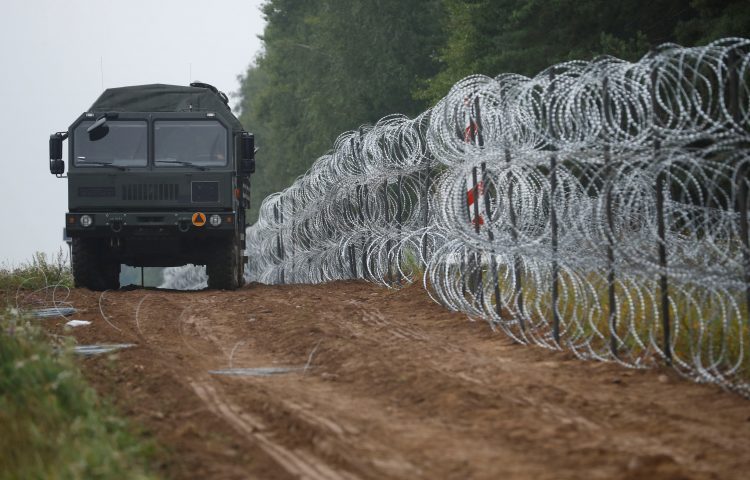 Ograja na meji med Poljsko in Belorusijo