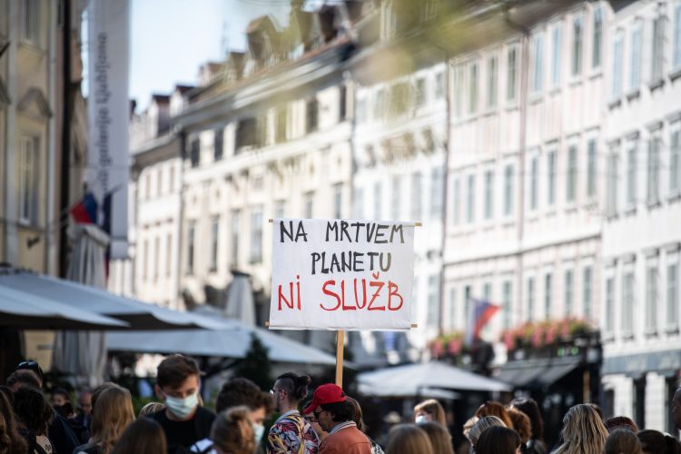 Podnebni protest v Ljubljani