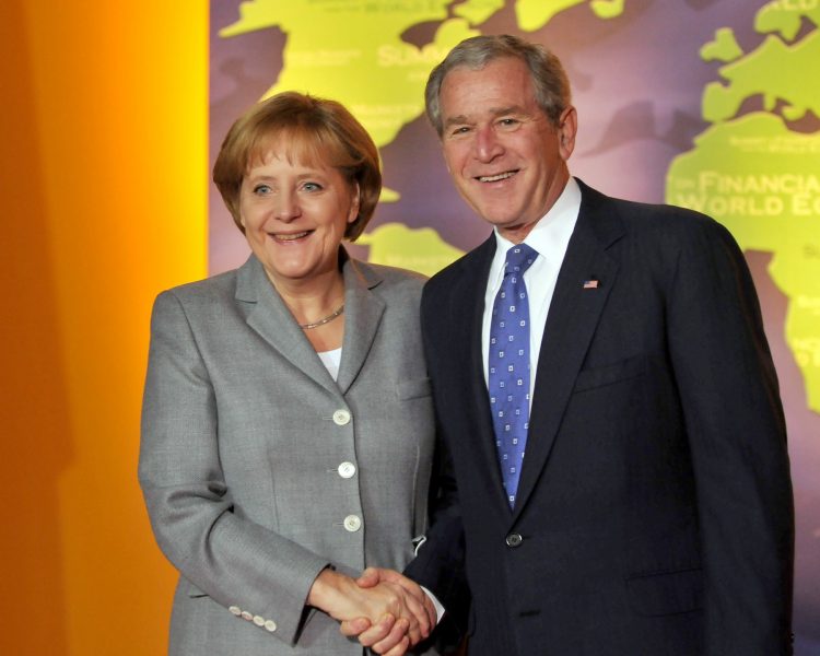 Angela Merkel, George Bush