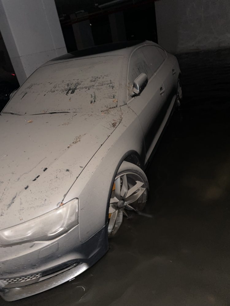 Poplavljen avto
