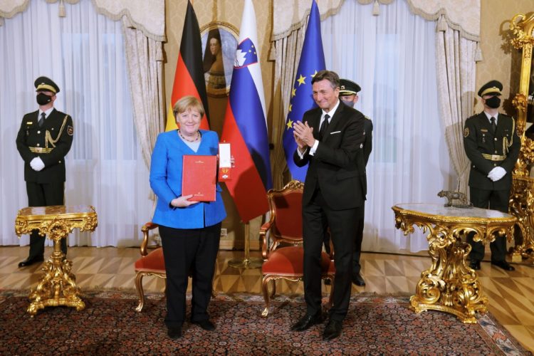 Angela Merkel in Borut Pahor
