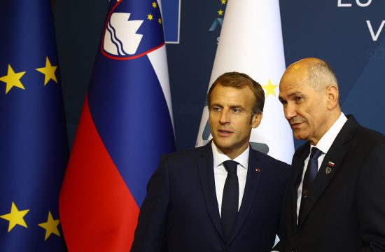 Emanuell Macron in Janez Janša