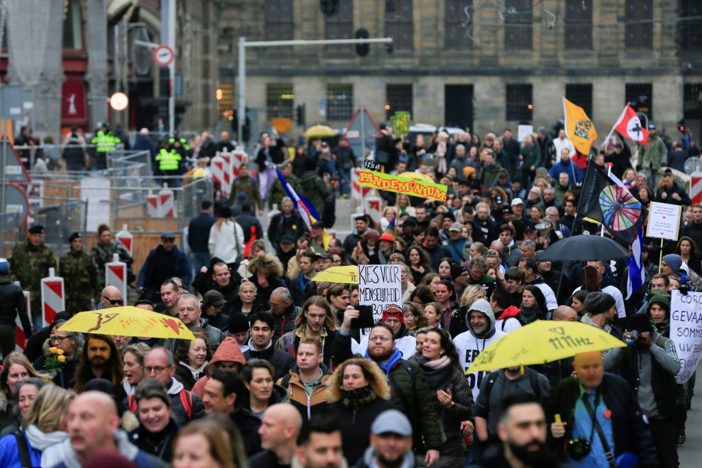 Protest v Amsterdamu