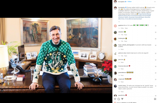 Pahor na instagramu