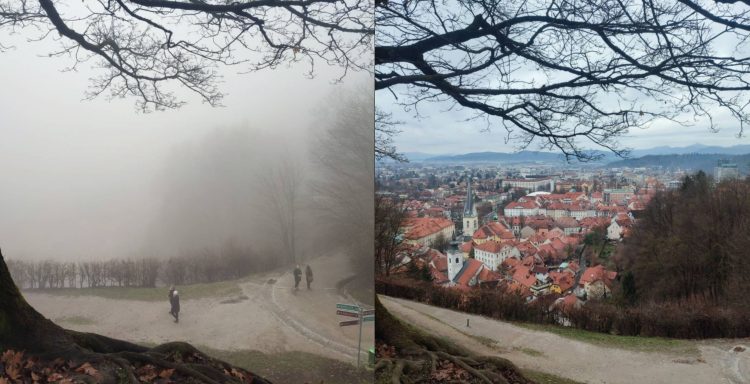 Ljubljanski grad, megla