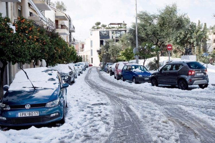 Snežni vihar v Grčiji
