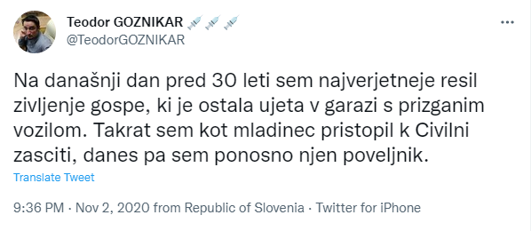 Teodor Goznikar Twitter