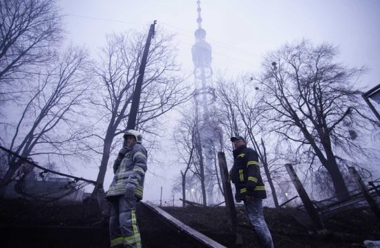 Televizijski stolp v Kijevu po napadu