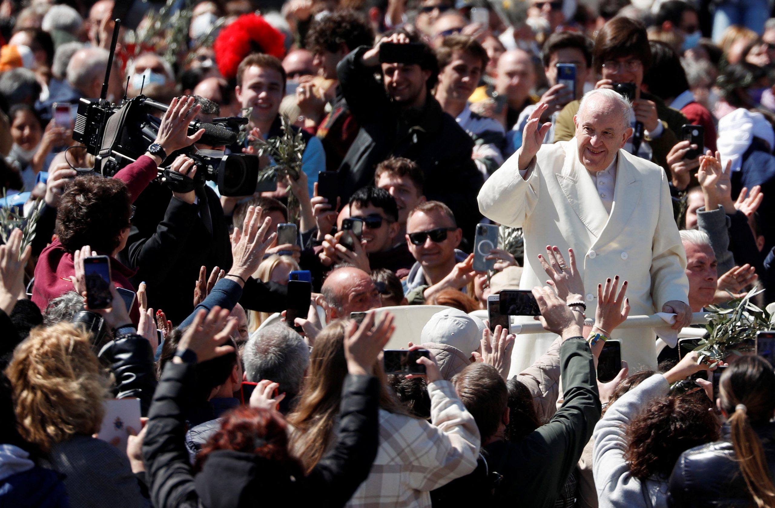 Papež Frančišek, sveta maša, vatikan, cvetna nedelja