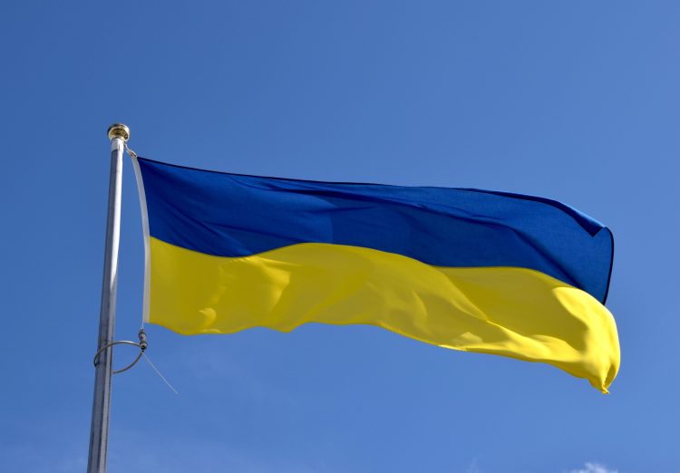 Ukrajina, zastava, shod za mir