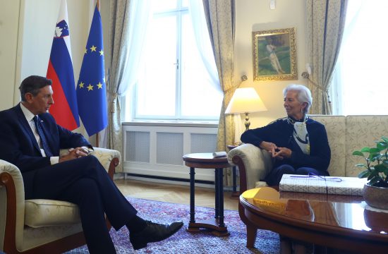 Christine Lagarde in Borut Pahor