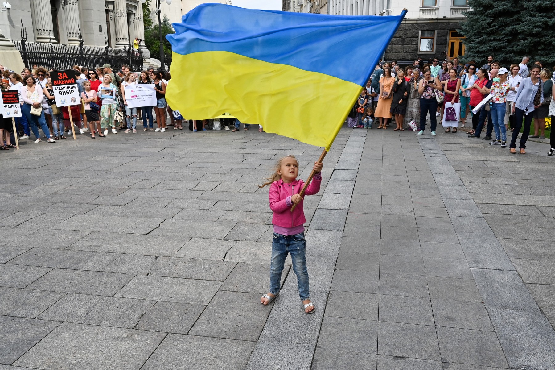 Ukrajina protest proti cepljenju