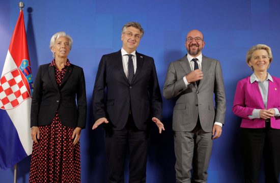 Christine Lagarde, Andrej Plenković, Charles Michel in Ursula von der Leyen