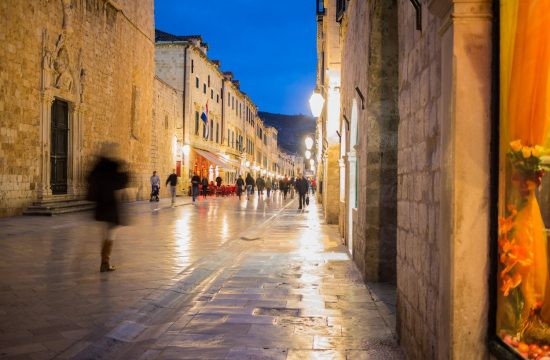 Ulice Dubrovnika ponoči