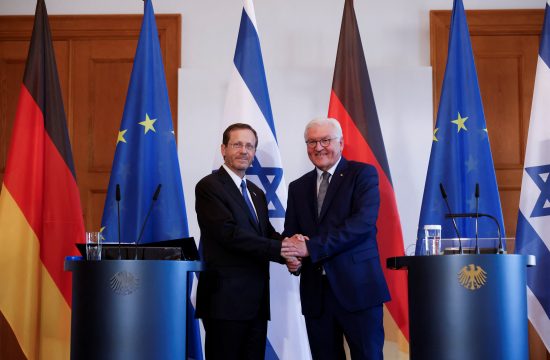 Nemški predsednik Frank-Walter Steinmeier in izraelski predsednik Izak Hercog