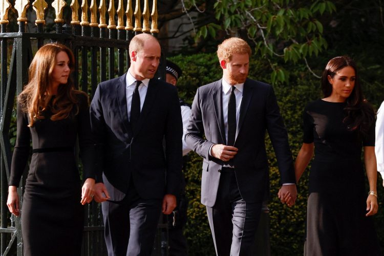 William, Harry, Meghan in Kate