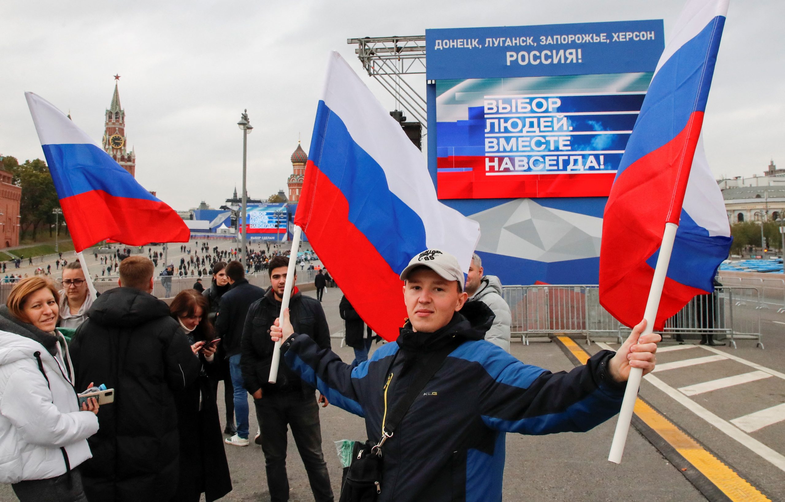 Slavje v Moskvi ob priključitvi Donbasa k Rusiji