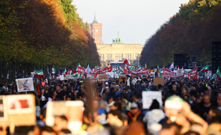 protest, berlin, iran