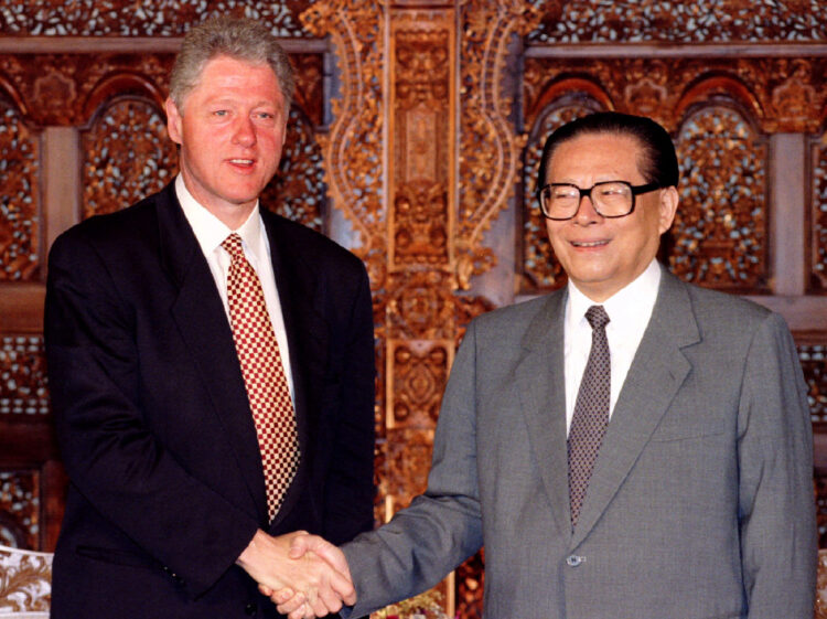 Džjang Dzemin in Bill Clinton