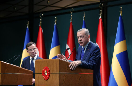 Turkish President Tayyip Erdogan and Swedish Prime Minister Ulf Kristersson meet in Ankara