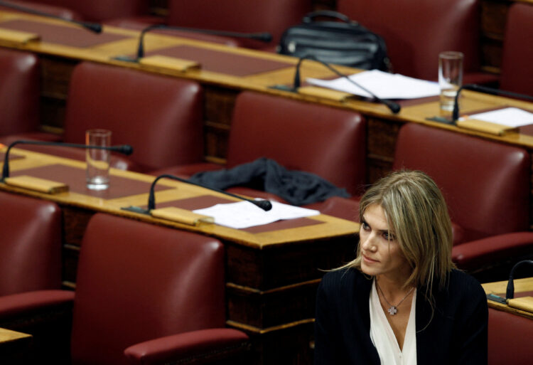 FILE PHOTO: Lawmaker Eva Kaili attends a socialist meeting in Athens