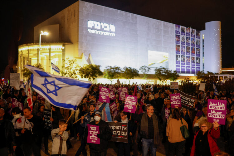 Protest proti Netanjahujevi vladi v Izraelu