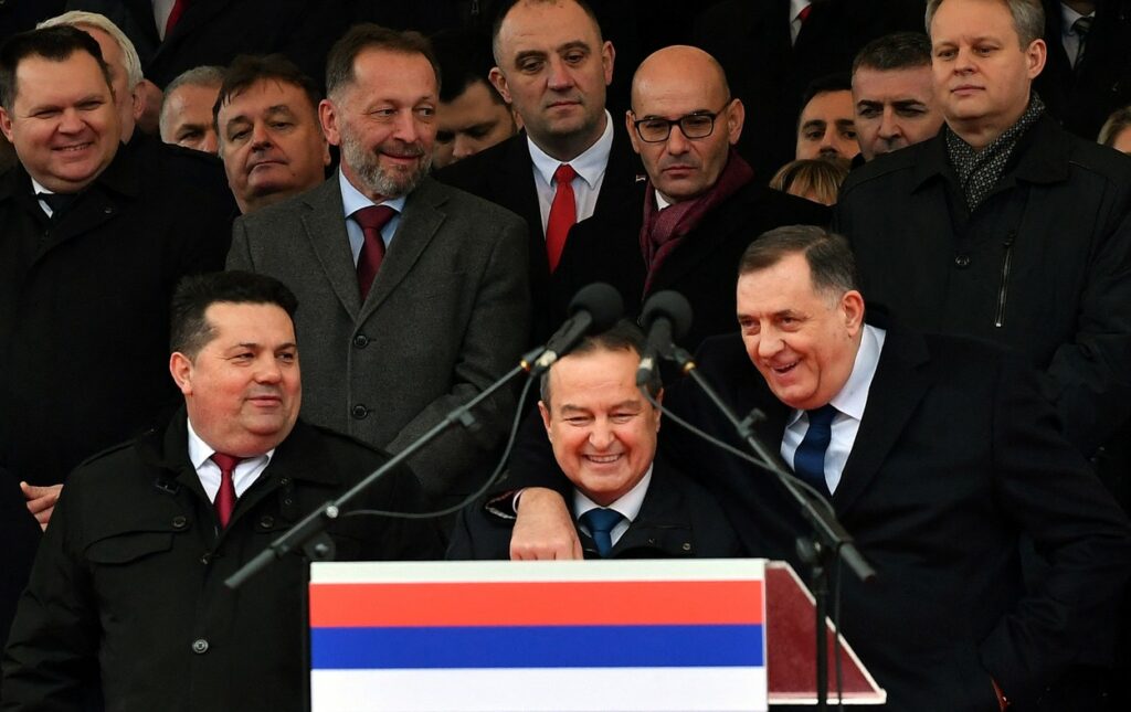 Ivica Dačić in Milorad Dodik na praznovanju dneva Republike Srbske