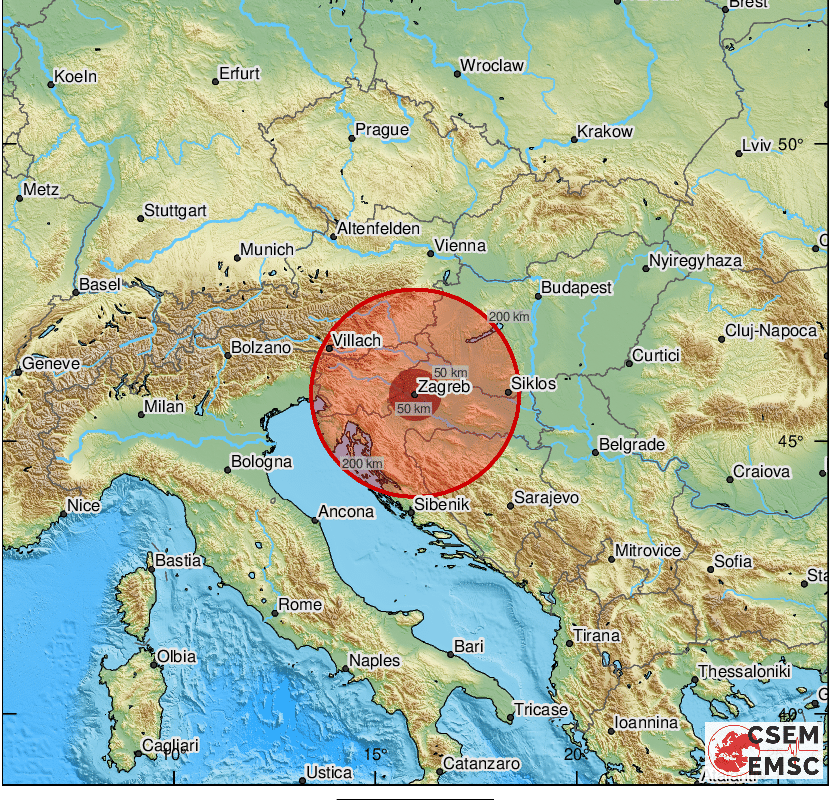 Nov potres na Hrvaškem, tokrat streslo Zagreb