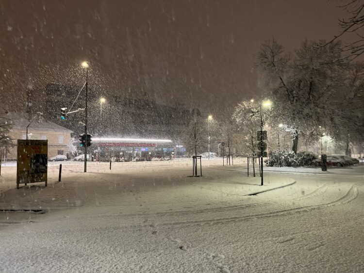Snežnenje, sneg, Ljubljana