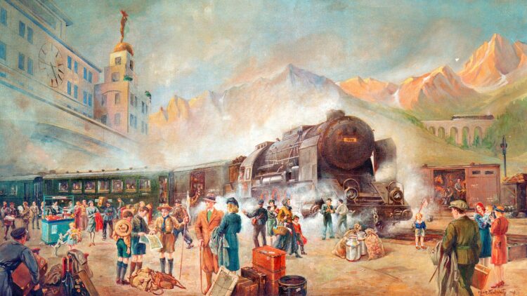 Slika Orient-Express slikarja Alexandra Pawlowitza