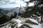 Grčija, sneg
