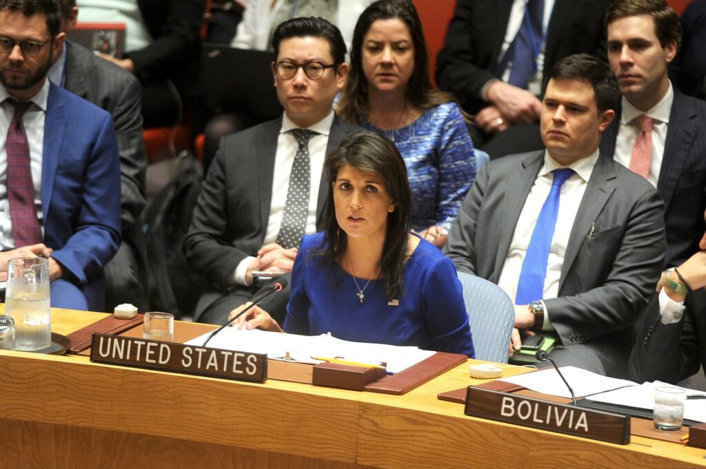 nekdanja veleposlanica ZDA pri ZN Nikki Haley